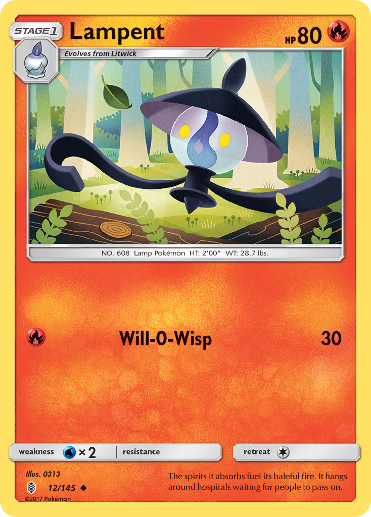 Lampent (12/145) [Sun & Moon: Guardians Rising] | Good Games Cannington