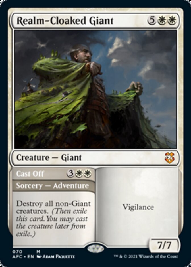 Realm-Cloaked Giant // Cast Off [Dungeons & Dragons: Adventures in the Forgotten Realms Commander] | Good Games Cannington