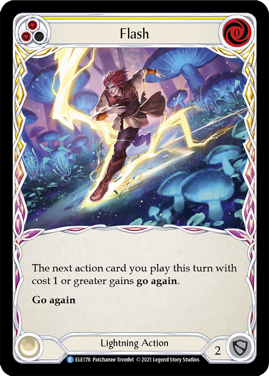 Flash (Yellow) [ELE178] (Tales of Aria)  1st Edition Rainbow Foil | Good Games Cannington