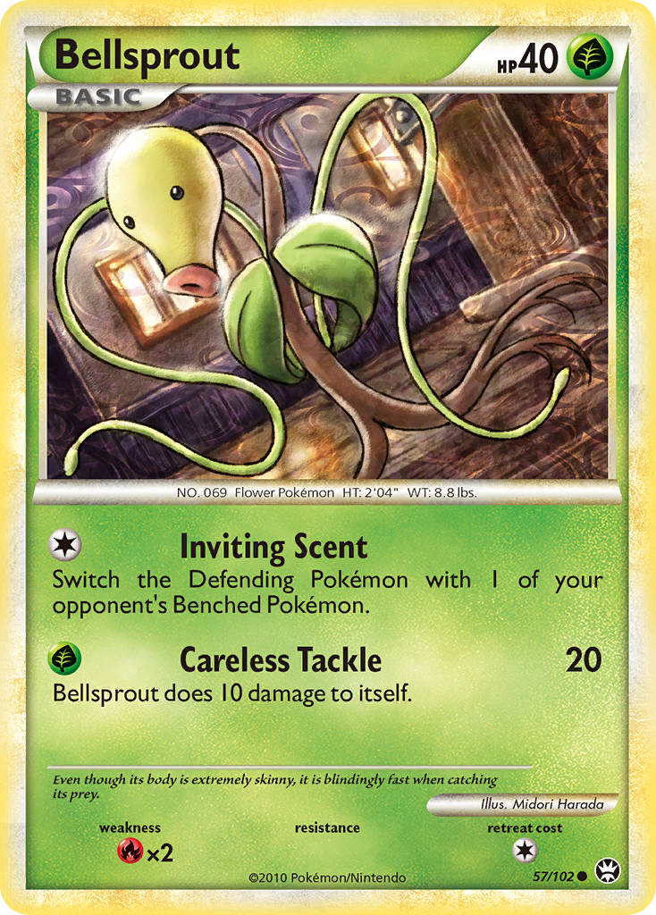 Bellsprout (57/102) [HeartGold & SoulSilver: Triumphant] | Good Games Cannington