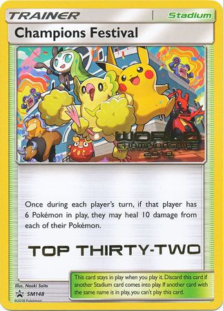 Champions Festival (SM148) (2018 Top Thirty Two) [Sun & Moon: Black Star Promos] | Good Games Cannington