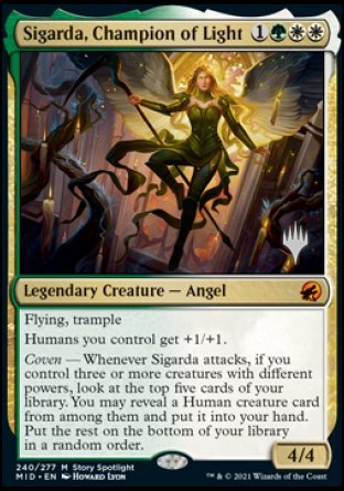 Sigarda, Champion of Light (Promo Pack) [Innistrad: Midnight Hunt Promos] | Good Games Cannington