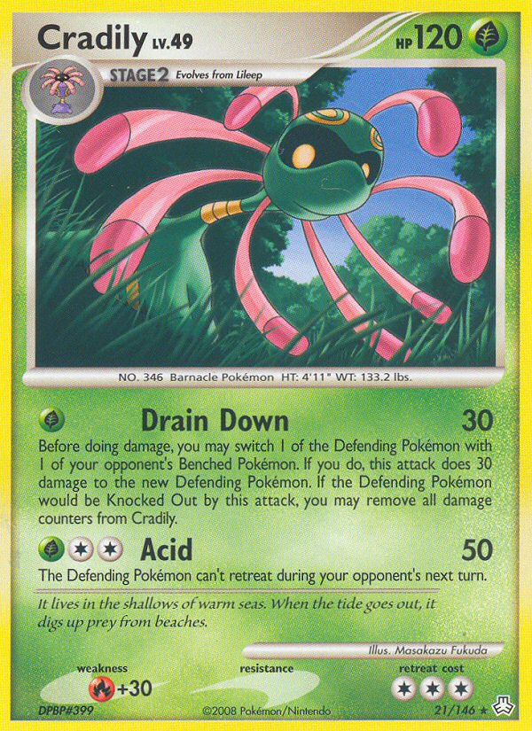 Cradily (21/146) [Diamond & Pearl: Legends Awakened] | Good Games Cannington