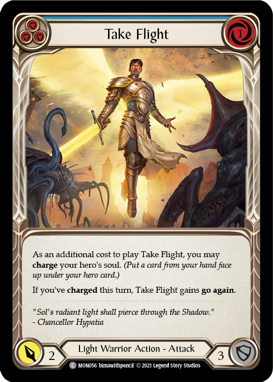 Take Flight (Blue) [MON056] 1st Edition Normal | Good Games Cannington