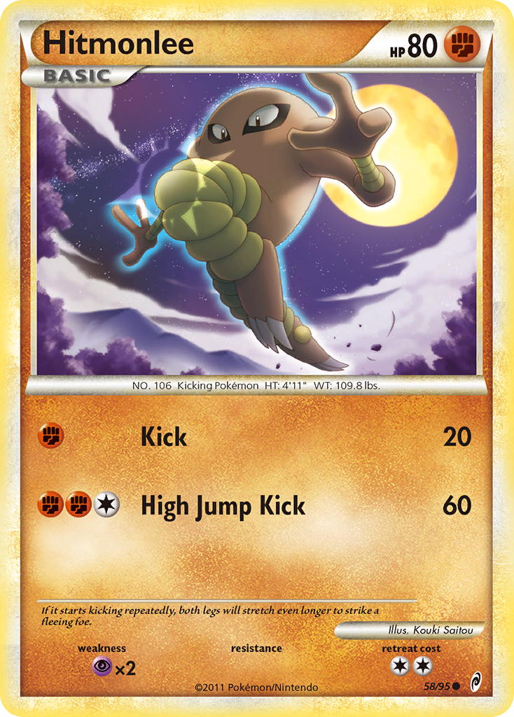 Hitmonlee (58/95) [HeartGold & SoulSilver: Call of Legends] | Good Games Cannington