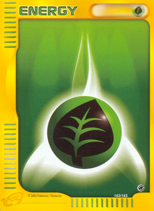 Grass Energy (162/165) [Expedition: Base Set] | Good Games Cannington