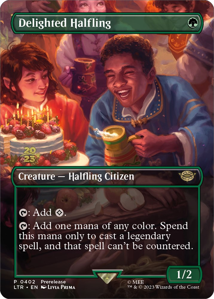 Delighted Halfling (402) [The Lord of the Rings: Tales of Middle-Earth Prerelease Promos] | Good Games Cannington