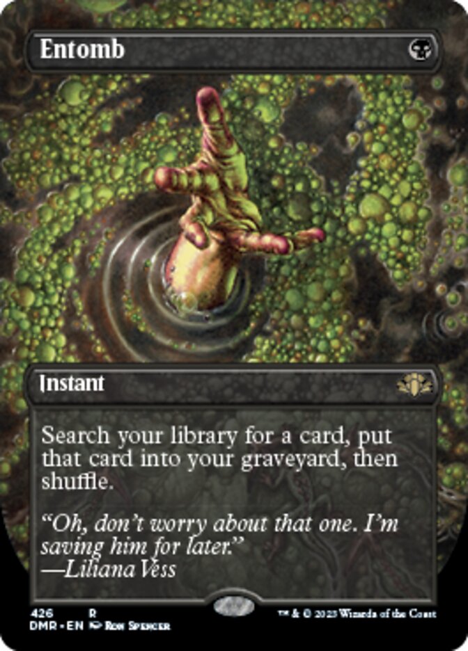 Entomb (Borderless Alternate Art) [Dominaria Remastered] | Good Games Cannington