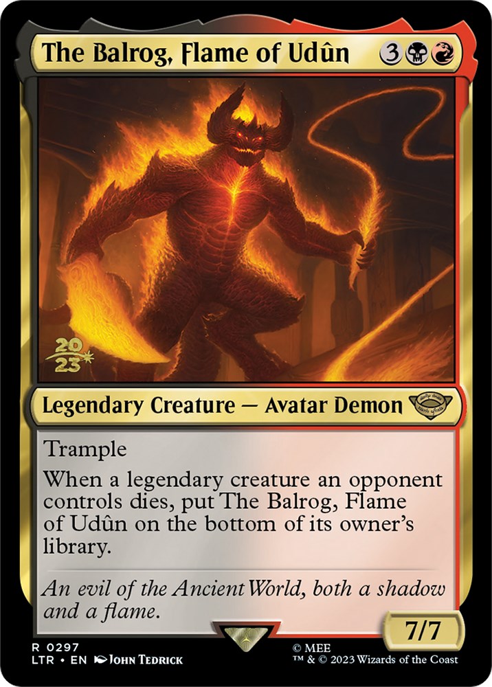 The Balrog, Flame of Udun [The Lord of the Rings: Tales of Middle-Earth Prerelease Promos] | Good Games Cannington