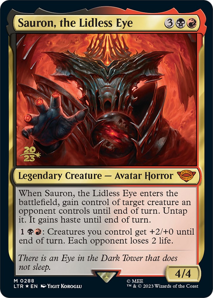 Sauron, the Lidless Eye [The Lord of the Rings: Tales of Middle-Earth Prerelease Promos] | Good Games Cannington