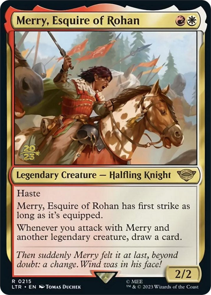 Merry, Esquire of Rohan [The Lord of the Rings: Tales of Middle-Earth Prerelease Promos] | Good Games Cannington