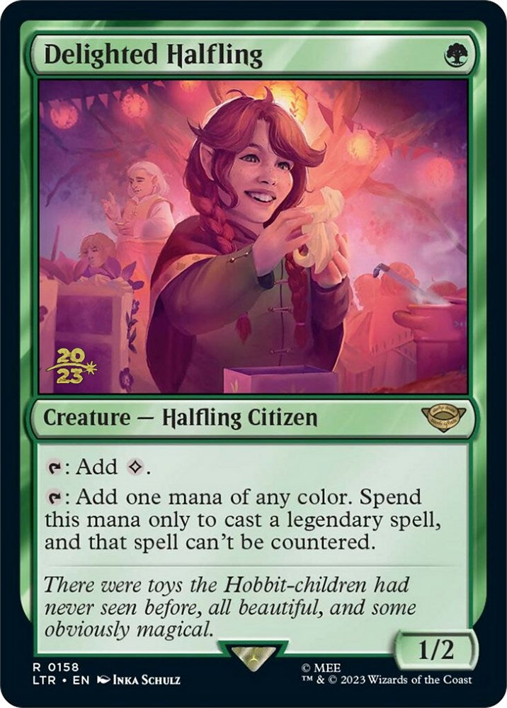 Delighted Halfling [The Lord of the Rings: Tales of Middle-Earth Prerelease Promos] | Good Games Cannington