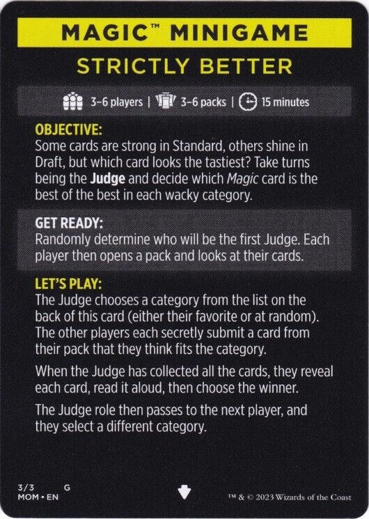 Strictly Better (Magic Minigame) [March of the Machine Minigame] | Good Games Cannington