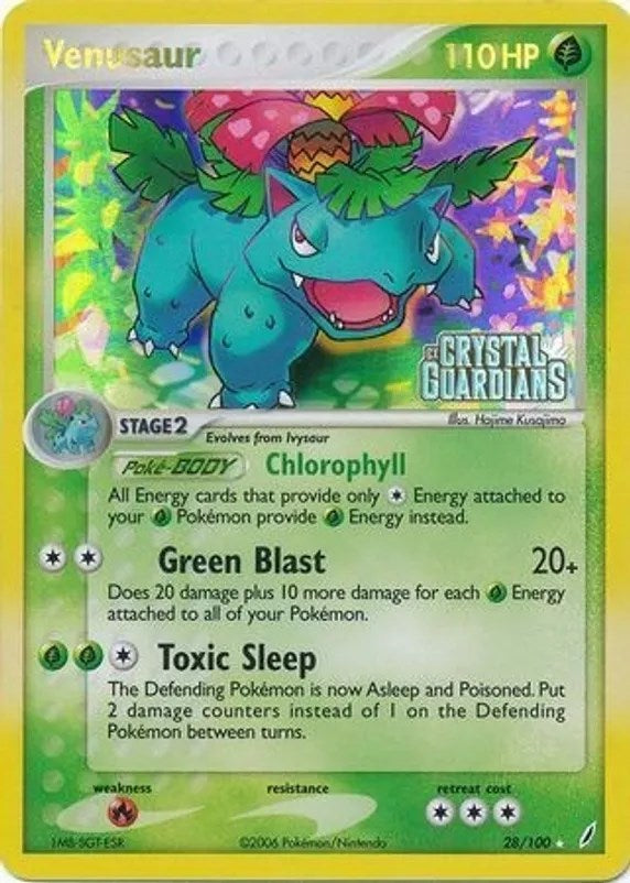 Venusaur (028/100) (Prerelease) [EX: Crystal Guardians] | Good Games Cannington