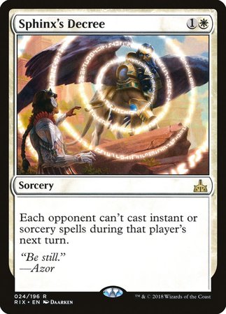 Sphinx's Decree [Rivals of Ixalan] | Good Games Cannington
