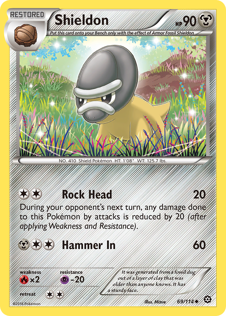 Shieldon (69/114) [XY: Steam Siege] | Good Games Cannington
