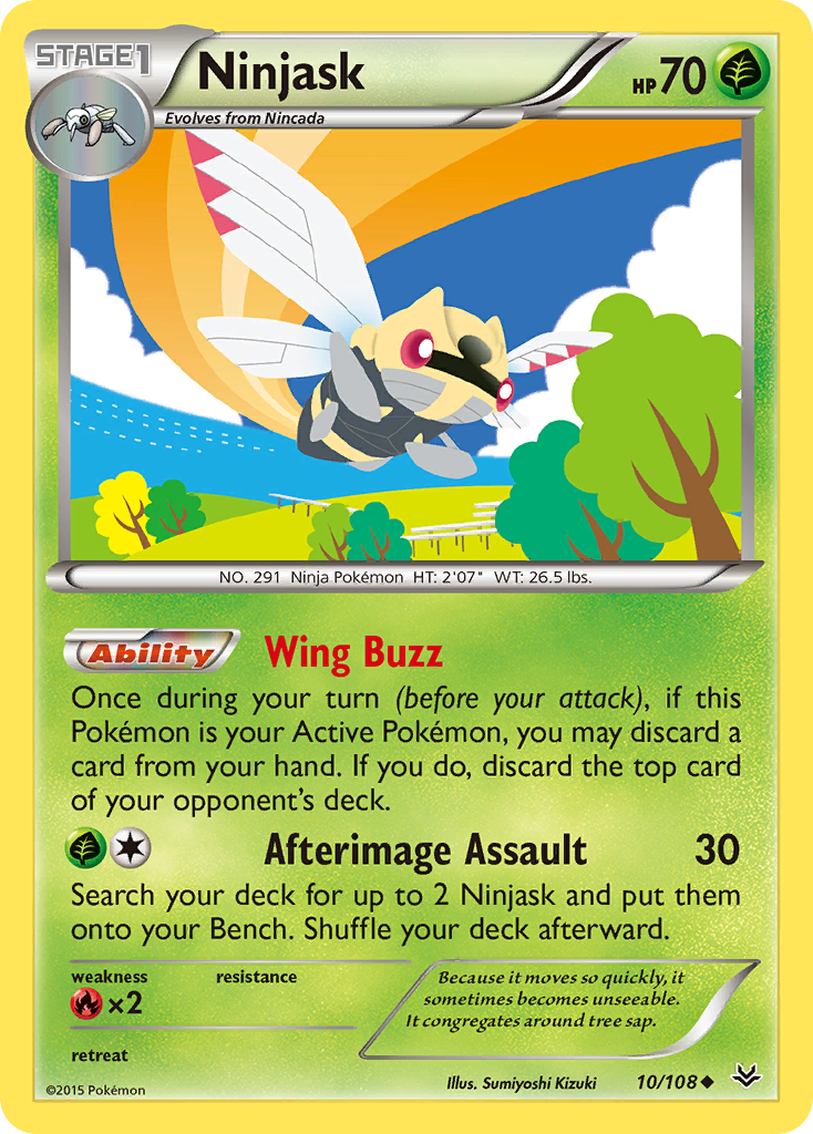 Ninjask (10/108) [XY: Roaring Skies] | Good Games Cannington