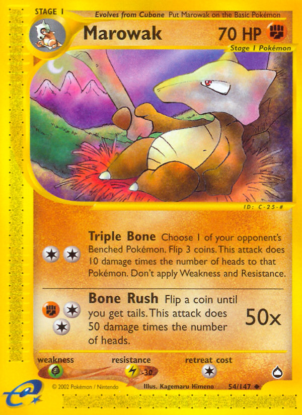 Marowak (54/147) [Aquapolis] | Good Games Cannington