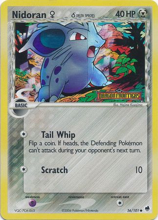 Nidoran (56/101) (Female) (Delta Species) (Stamped) [EX: Dragon Frontiers] | Good Games Cannington