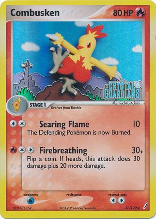 Combusken (31/100) (Stamped) [EX: Crystal Guardians] | Good Games Cannington