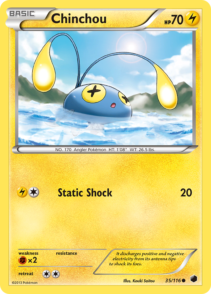Chinchou (35/116) [Black & White: Plasma Freeze] | Good Games Cannington