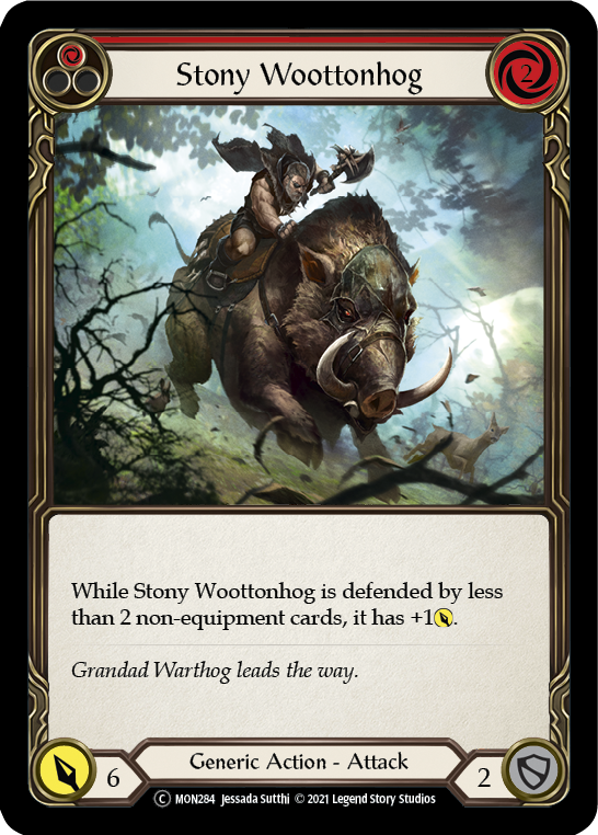 Stony Woottonhog (Red) [U-MON284-RF] Unlimited Rainbow Foil | Good Games Cannington