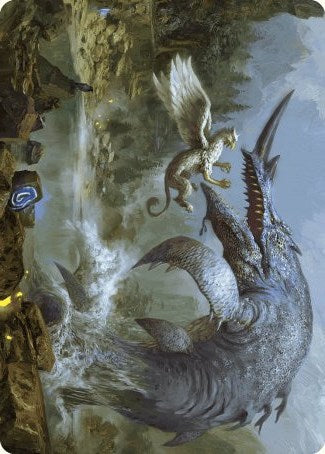 Horned Loch-Whale Art Card [Wilds of Eldraine Art Series] | Good Games Cannington