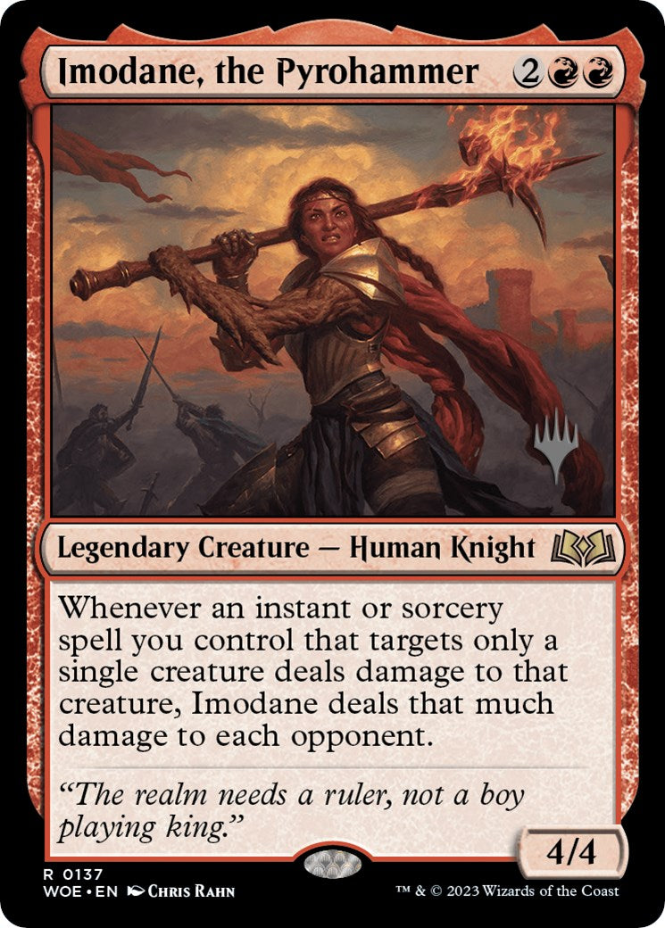 Imodane, the Pyrohammer (Promo Pack) [Wilds of Eldraine Promos] | Good Games Cannington