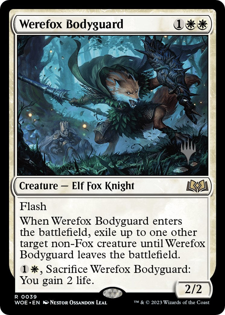 Werefox Bodyguard (Promo Pack) [Wilds of Eldraine Promos] | Good Games Cannington