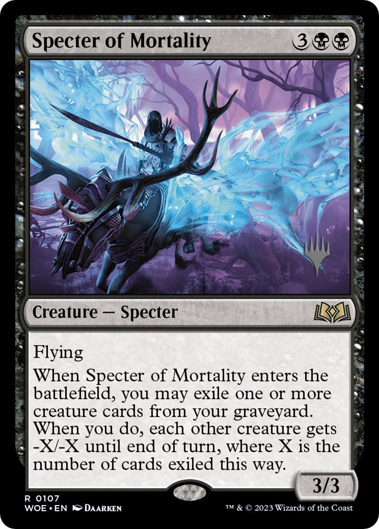 Specter of Mortality (Promo Pack) [Wilds of Eldraine Promos] | Good Games Cannington