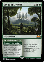 Virtue of Strength // Garenbrig Growth (Promo Pack) [Wilds of Eldraine Promos] | Good Games Cannington