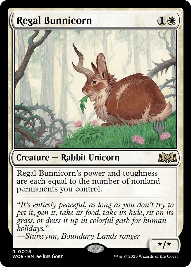 Regal Bunnicorn (Promo Pack) [Wilds of Eldraine Promos] | Good Games Cannington