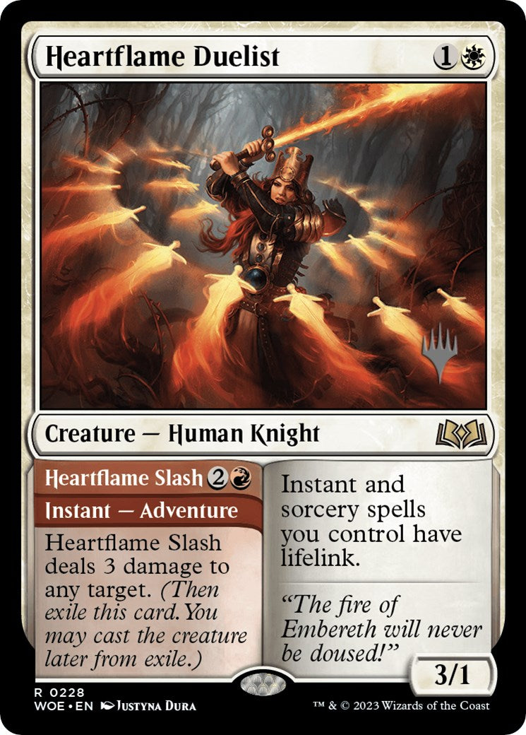 Heartflame Duelist // Heatflame Duelist (Promo Pack) [Wilds of Eldraine Promos] | Good Games Cannington