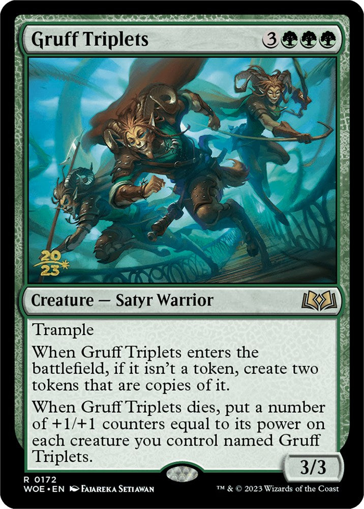 Gruff Triplets [Wilds of Eldraine Prerelease Promos] | Good Games Cannington
