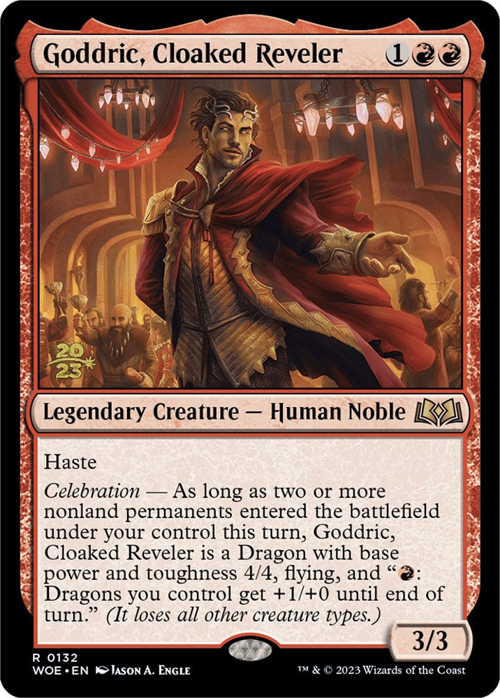 Goddric, Cloaked Reveler [Wilds of Eldraine Prerelease Promos] | Good Games Cannington