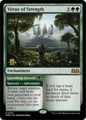 Virtue of Strength // Garenbrig Growth (Promo Pack) [Wilds of Eldraine Promos] | Good Games Cannington