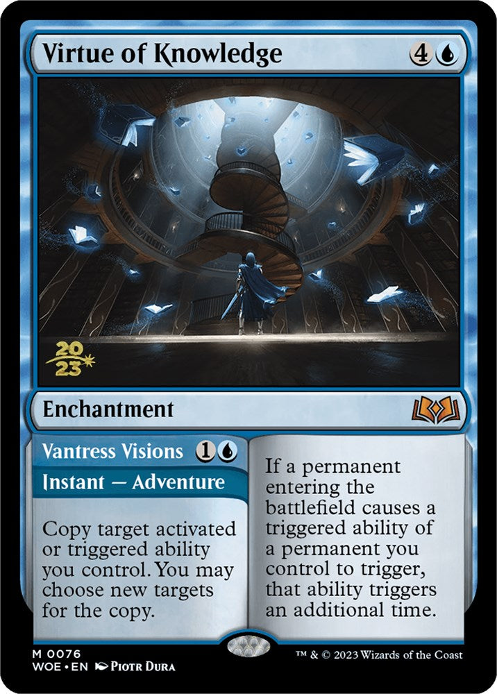 Virtue of Knowledge // Vantress Visions (Promo Pack) [Wilds of Eldraine Promos] | Good Games Cannington