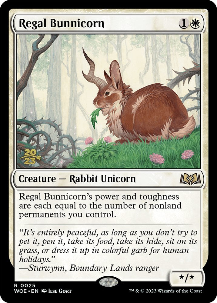 Regal Bunnicorn [Wilds of Eldraine Prerelease Promos] | Good Games Cannington