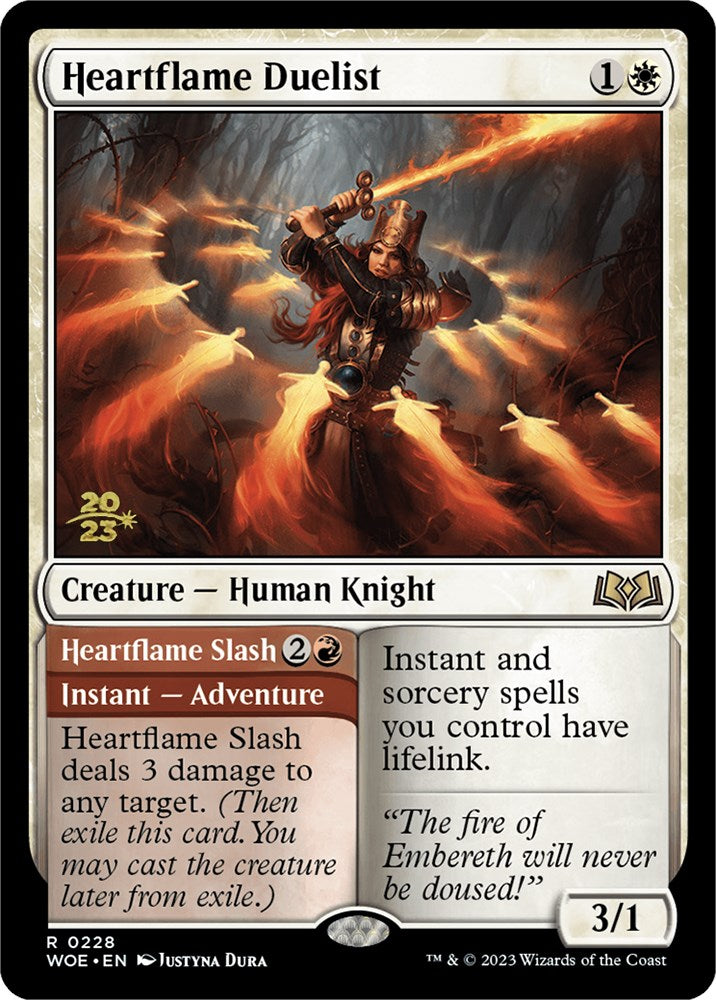 Heartflame Duelist // Heatflame Duelist (Promo Pack) [Wilds of Eldraine Promos] | Good Games Cannington