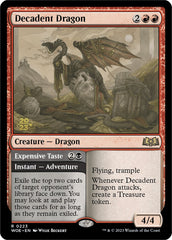 Decadent Dragon // Expensive Taste (Promo Pack) [Wilds of Eldraine Promos] | Good Games Cannington