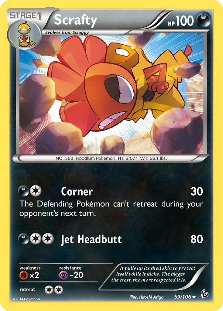 Scrafty (59/106) [XY: Flashfire] | Good Games Cannington
