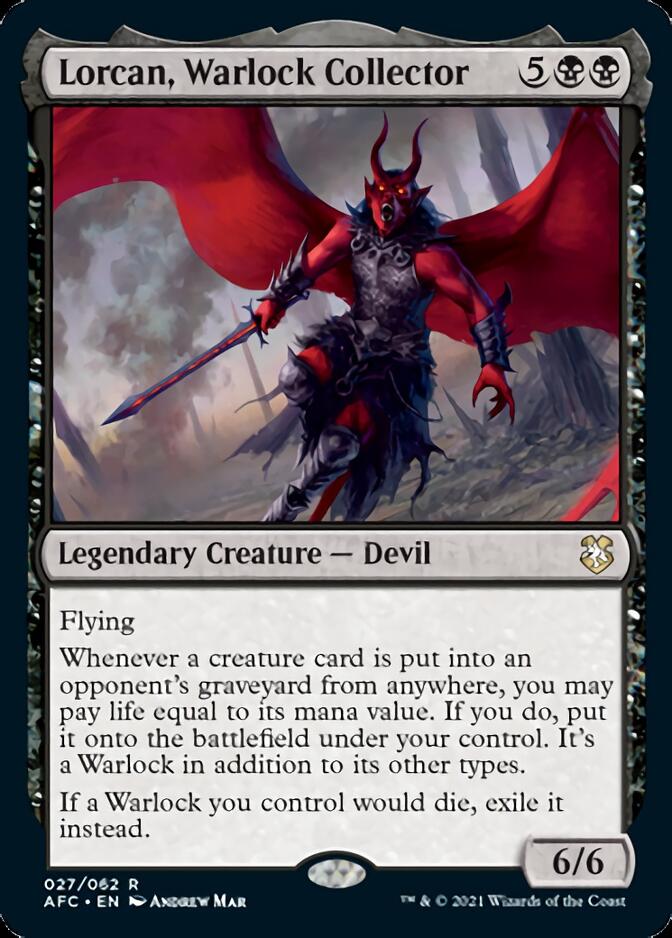Lorcan, Warlock Collector [Dungeons & Dragons: Adventures in the Forgotten Realms Commander] | Good Games Cannington