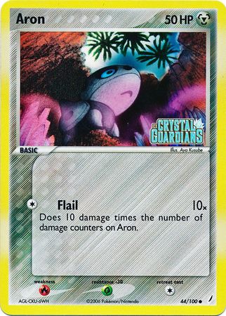 Aron (44/100) (Stamped) [EX: Crystal Guardians] | Good Games Cannington