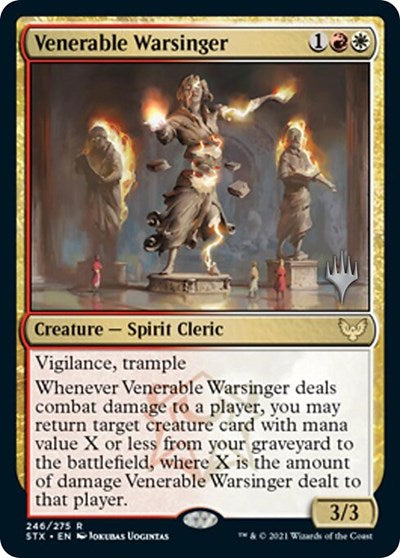 Venerable Warsinger (Promo Pack) [Strixhaven: School of Mages Promos] | Good Games Cannington