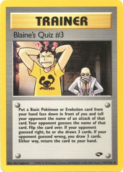 Blaine's Quiz #3 (112/132) [Gym Challenge Unlimited] | Good Games Cannington