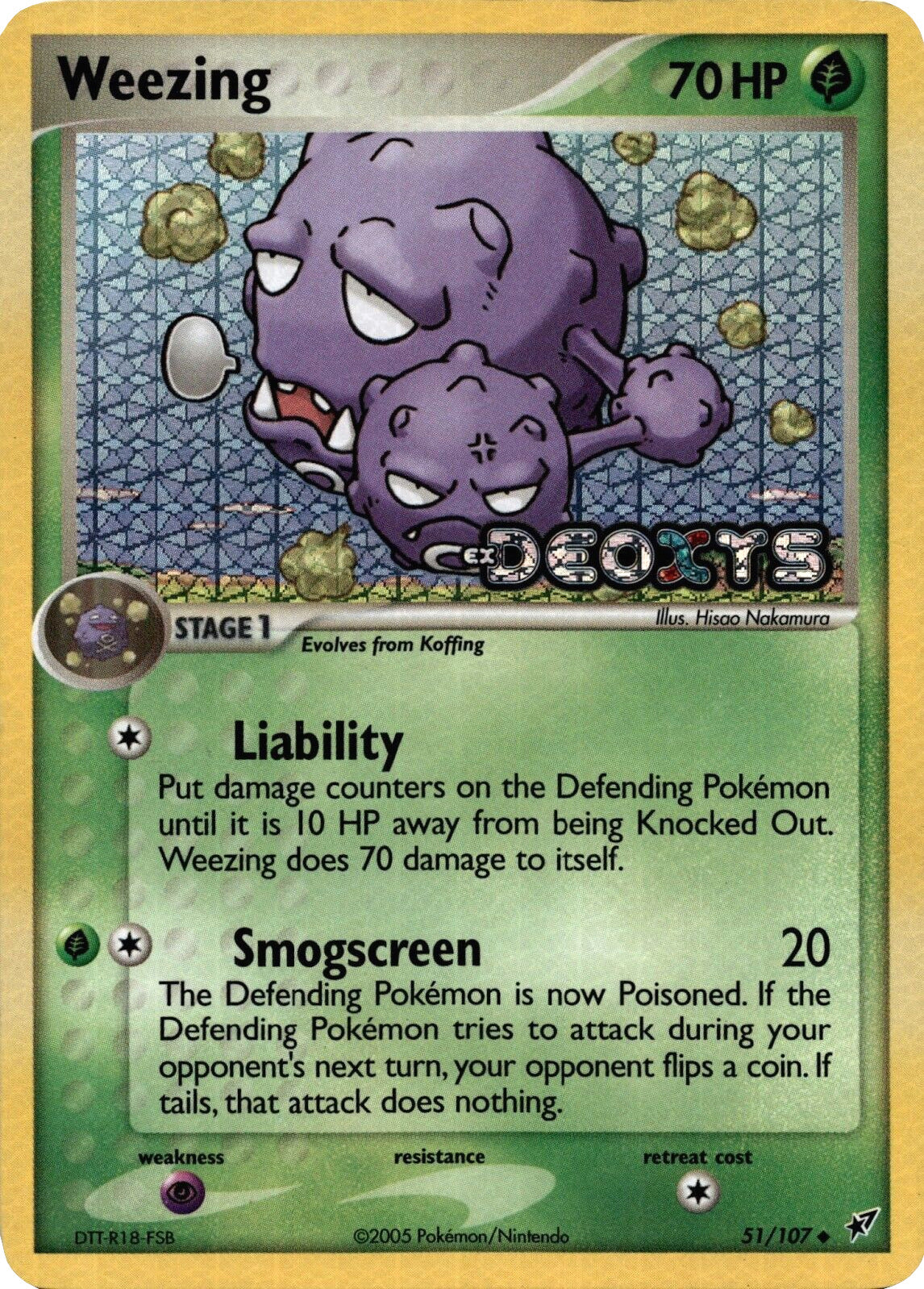 Weezing (51/107) (Stamped) [EX: Deoxys] | Good Games Cannington