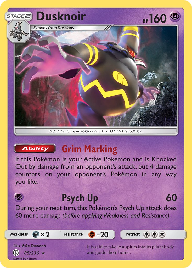 Dusknoir (85/236) (Prerelease Kit Exclusive) [Sun & Moon: Cosmic Eclipse] | Good Games Cannington