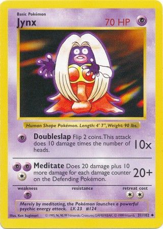 Jynx (31/102) [Base Set Shadowless Unlimited] | Good Games Cannington