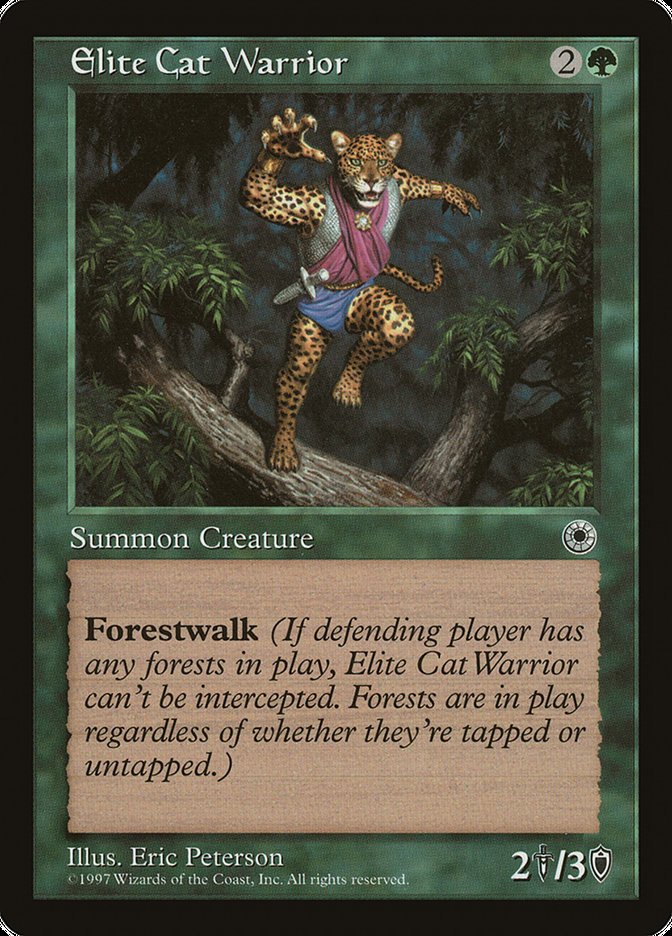Elite Cat Warrior (No Flavor Text) [Portal] | Good Games Cannington