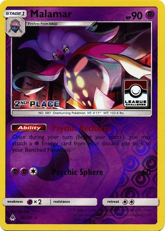 Malamar (51/131) (League Promo 2nd Place) [Sun & Moon: Forbidden Light] | Good Games Cannington